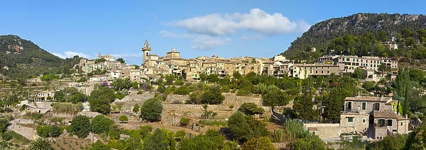 Village skyline, Valldemossa, Mallorca, Balearic Islands, Spain