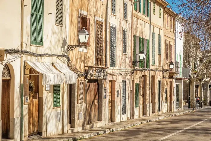 Framed Print : Village street in Esporles in the evening light, Mallorca, Balearic Islands, Spain Framed Print : Village street in Esporles in the evening light, Mallorca, Balearic Islands, Spain