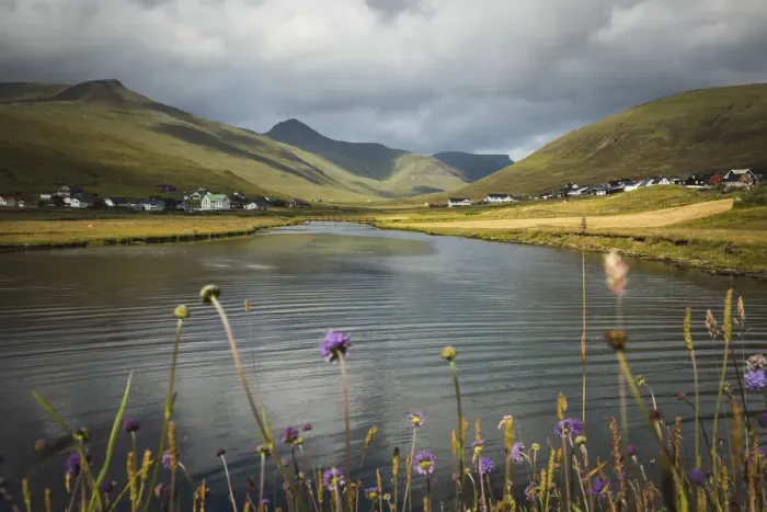 Framed Print : The village of Streymnes. Streymoy, Faroe Islands