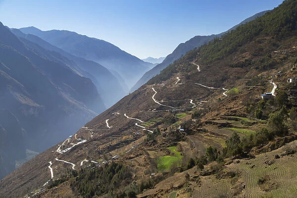 Village in Tiger Leaping Gorge, Yunnan, China