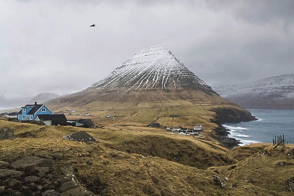 The village of Viðareiði. Viðoy, Faroe Islands