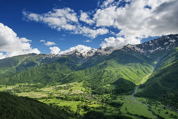 Villages in the Caucasus. A UNESCO World Heritage Site. Upper Svanetia, Georgia. Caucasus