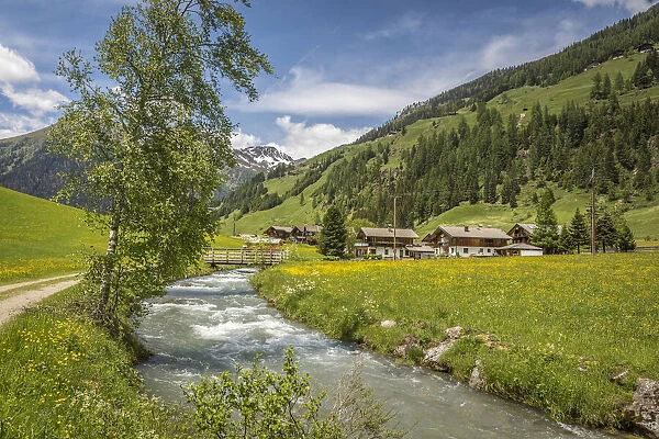 Villgratenbach in Innervillgraten in Villgratental, East Tyrol, Tyrol, Austria
