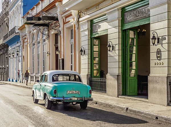 Vintage car at Libertad Square, Matanzas, Matanzas Province, Cuba