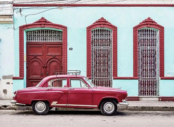 Vintage Car on the street of Camaguey, Camaguey Province, Cuba