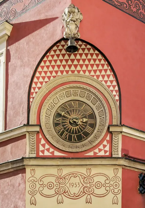 Framed Print : Vintage Clock, Old Town Main Market Square, Warsaw, Masovian Voivodeship, Poland