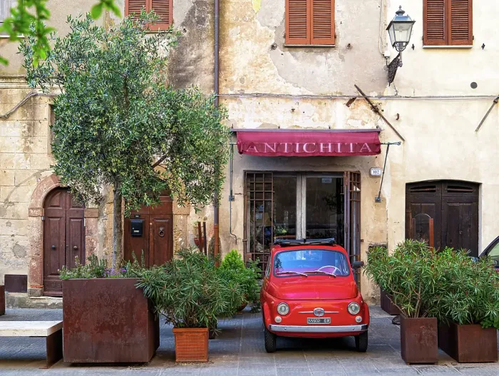 Framed Print : Vintage Fiat in Pitigliano, Grosseto, Tuscany, Italy Framed Print : Vintage Fiat in Pitigliano, Grosseto, Tuscany, Italy