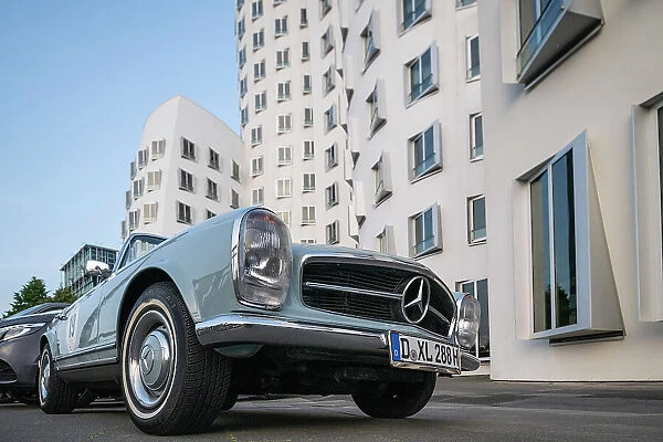 Vintage Mercedes Car, Medienhafen, Dusseldorf, North Rhine-Westphalia, Germany
