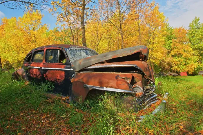 Framed Print : Vintage old vehicle in wrecking yard St. Lupicin, Manitoba, Canada Framed Print : Vintage old vehicle in wrecking yard St. Lupicin, Manitoba, Canada