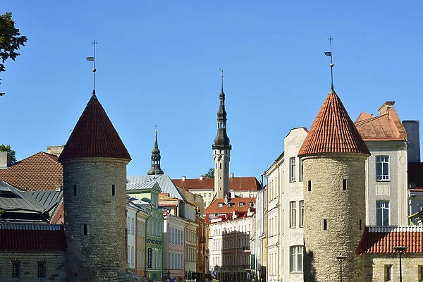 Viru street in the Old Town of Tallinn, a Unesco World Heritage Site. Tallinn, Estonia