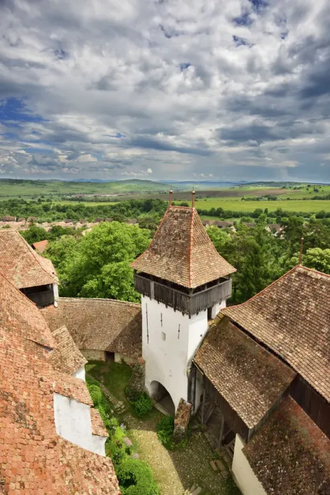 Framed Print : The Viscri fortified church was built by the Transylvanian Saxon community in Viscri Framed Print : The Viscri fortified church was built by the Transylvanian Saxon community in Viscri