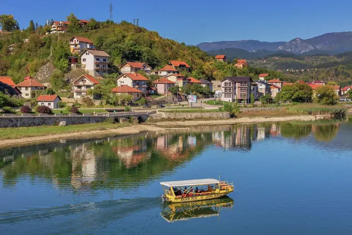 Framed Print : Visegrad, Drina river, Bosnia Framed Print : Visegrad, Drina river, Bosnia