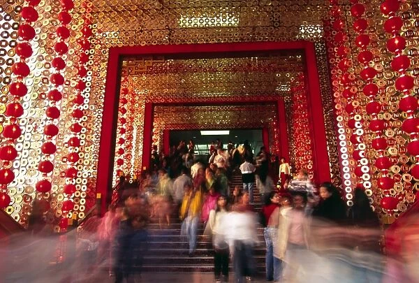 Visitors stream through the entrance to the Star House