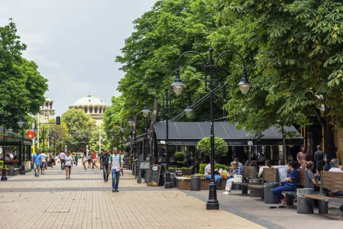 Framed Print : Vitosha Boulevard, the main pedestrian and commercial street in the centre of Sofia Framed Print : Vitosha Boulevard, the main pedestrian and commercial street in the centre of Sofia