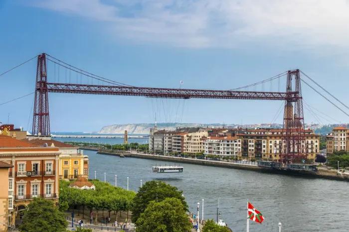 Framed Print : Vizcaya Bridge or Puente Colgante, Portugalete, Biscay, Basque Country, Spain