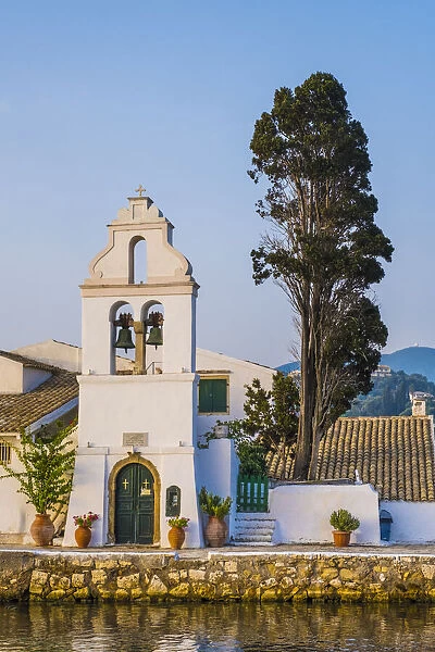 Vlacherna Monastery and the Church of Pantokrator, Corfu, Ionian Islands, Greece