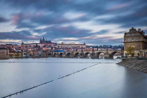 Vltava River and Prague, Czech Republic