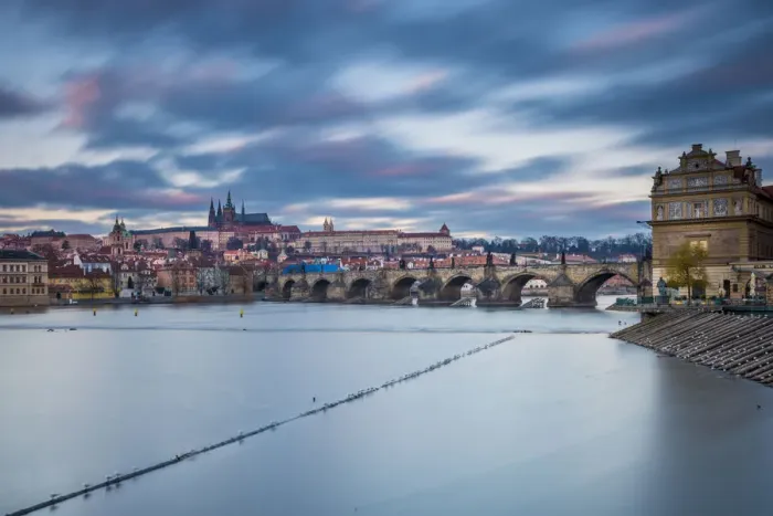 Framed Print : Vltava River and Prague, Czech Republic Framed Print : Vltava River and Prague, Czech Republic