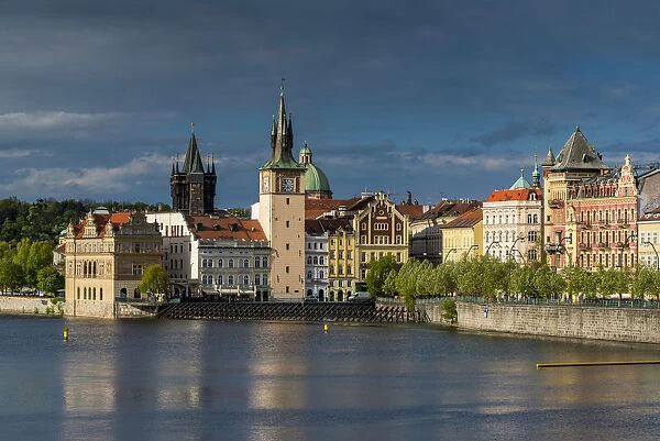 Vltava River and Smetana Museum, Prague, Bohemia, Czech Republic