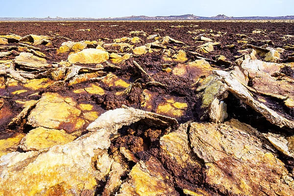 Volcanic rocks, Dallol, Danakil Depression, Afar Region, Ethiopia, Africa