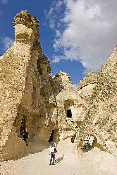 Volcanic tufa formations, (Fairy Chimneys), Pasabag, near Zelve, Cappadocia, Anatolia