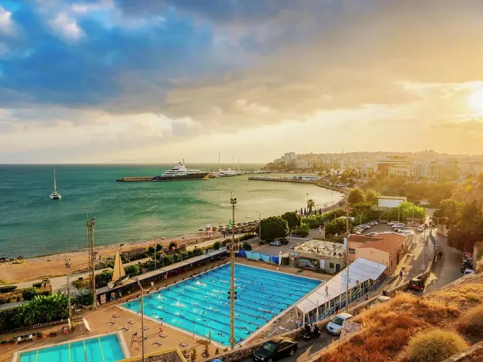 Framed Print : Votsalakia Swimming Pool at sunset, Piraeus, Attica, Greece Framed Print : Votsalakia Swimming Pool at sunset, Piraeus, Attica, Greece