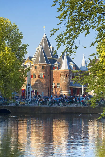 De Waag building on Kloveniersburgwal canal, Amsterdam, Netherlands
