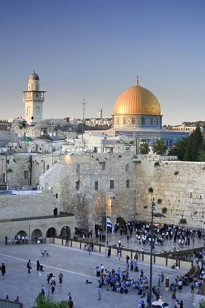 Wailing Wall  /  Western Wall and Dome of The Rock Mosque