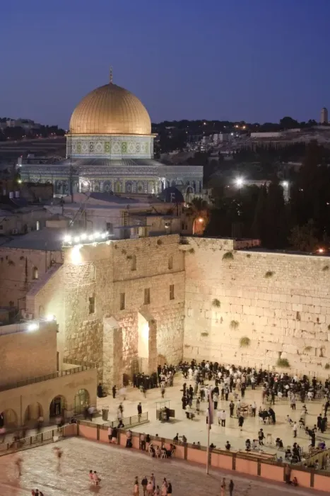 Framed Print : Wailing Wall  /  Western Wall and Dome of The Rock Mosque, Jerusalem, Israel