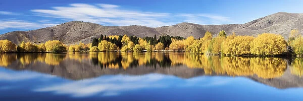Wairepo Arm Reflections in Autumn, New Zealand