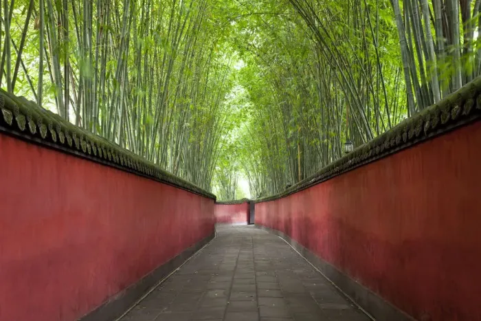 Framed Print : Walkway with bamboo canopy, Wuhou Shrine, Chengdu, Sichuan, China Framed Print : Walkway with bamboo canopy, Wuhou Shrine, Chengdu, Sichuan, China