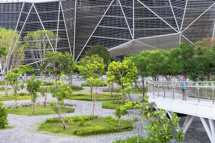 Framed Print : Walkway outside Kaohsiung Music Centre, Kaohsiung, Taiwan Framed Print : Walkway outside Kaohsiung Music Centre, Kaohsiung, Taiwan