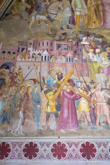 Framed Print : Wall frescoes, Chapel Basilica of Santa Maria Novella, Florence, Tuscany, Italy, Europe