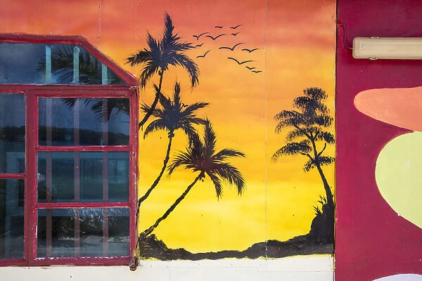 Wall mural, Trou D eau Douce, Flacq, East Coast, Mauritius