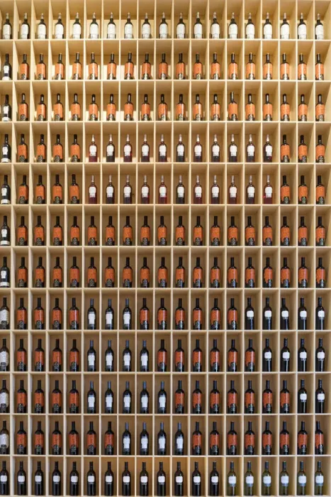 Framed Print : A wall of wine bottles in the bar at Bodegas Marques de Riscal, built by Frank O. Gerhy Framed Print : A wall of wine bottles in the bar at Bodegas Marques de Riscal, built by Frank O. Gerhy
