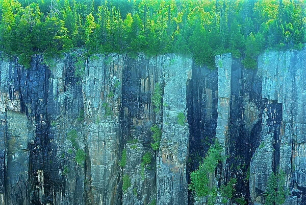 Walls of Ouimet Canyon, Ouimet Canyon Provincial Park, Ontario, Canada