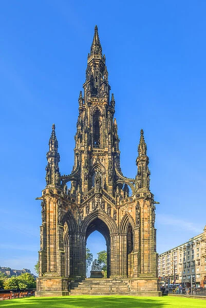 Walter Scott Monument, Queen Street Gardens, Edinburgh, Scotland, Great Britain