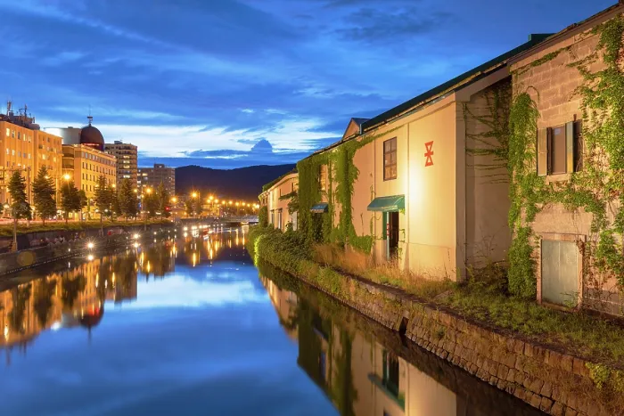 Framed Print : Warehouse District and Otaru Canal at dusk, Otaru, Hokkaido, Japan Framed Print : Warehouse District and Otaru Canal at dusk, Otaru, Hokkaido, Japan