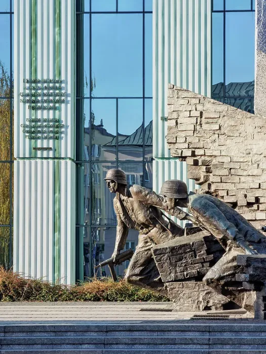 Framed Print : Warsaw Uprising Monument and Supreme Court of Poland in the background, Warsaw, Masovian Voivodeship, Poland