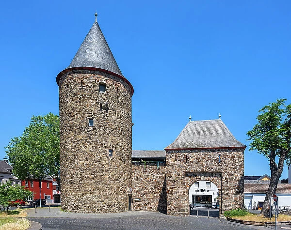 Wasemer tower, part of the former Rheinbach castle at Rheinbach, Rhein-Sieg-Kreis, North Rhine-Westphalia, Germany
