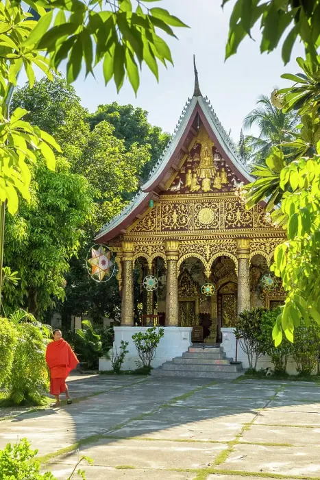 Framed Print : Wat Pa Phai Temple, Luang Prabang (ancient capital of Laos on the Mekong river), Laos Framed Print : Wat Pa Phai Temple, Luang Prabang (ancient capital of Laos on the Mekong river), Laos