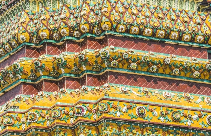 Framed Print : Wat Pho, Bangkok, Thailand. Architectural details Framed Print : Wat Pho, Bangkok, Thailand. Architectural details