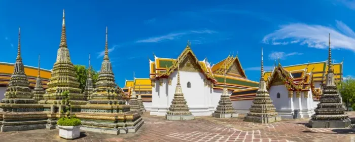 Framed Print : Wat Pho (Temple of the Reclining Buddha) panorama, Bangkok, Thailand Framed Print : Wat Pho (Temple of the Reclining Buddha) panorama, Bangkok, Thailand