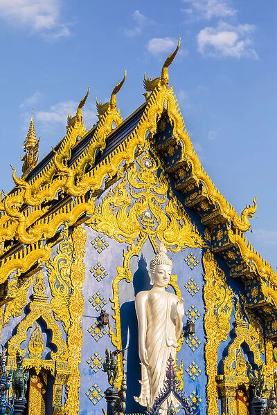 Wat Rong Suea Ten (Blue Temple), Chiang Rai, Northern Thailand, Thailand