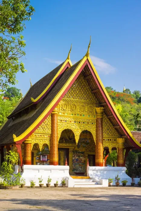 Framed Print : Wat Xieng Muang buddhist temple, Luang Prabang, Louangphabang Province, Laos Framed Print : Wat Xieng Muang buddhist temple, Luang Prabang, Louangphabang Province, Laos