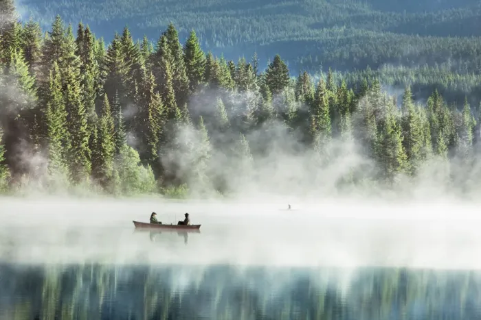 Framed Print : Water impression angler boat in Trillium Lake - USA, Oregon, Clackamas Framed Print : Water impression angler boat in Trillium Lake - USA, Oregon, Clackamas