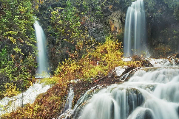 Water impression at Panda Waterfall - China, Sichuan, Jiuzhaigou, Panda Waterfall
