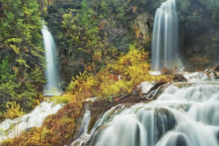 Framed Print : Water impression at Panda Waterfall - China, Sichuan, Jiuzhaigou, Panda Waterfall Framed Print : Water impression at Panda Waterfall - China, Sichuan, Jiuzhaigou, Panda Waterfall