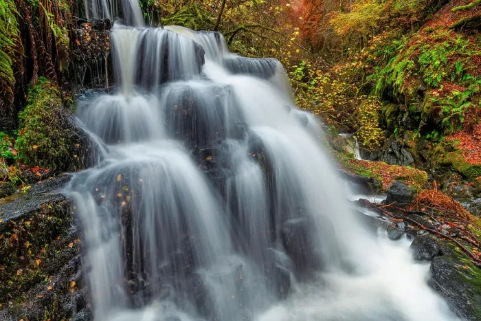 Framed Print : Waterfall in Autumn, Birks of Aberfeldy, Perthshire, Scotland Framed Print : Waterfall in Autumn, Birks of Aberfeldy, Perthshire, Scotland