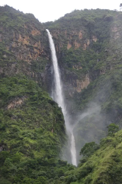 Framed Print : Waterfall at the Canyon north of Pasto, Colombia, South America